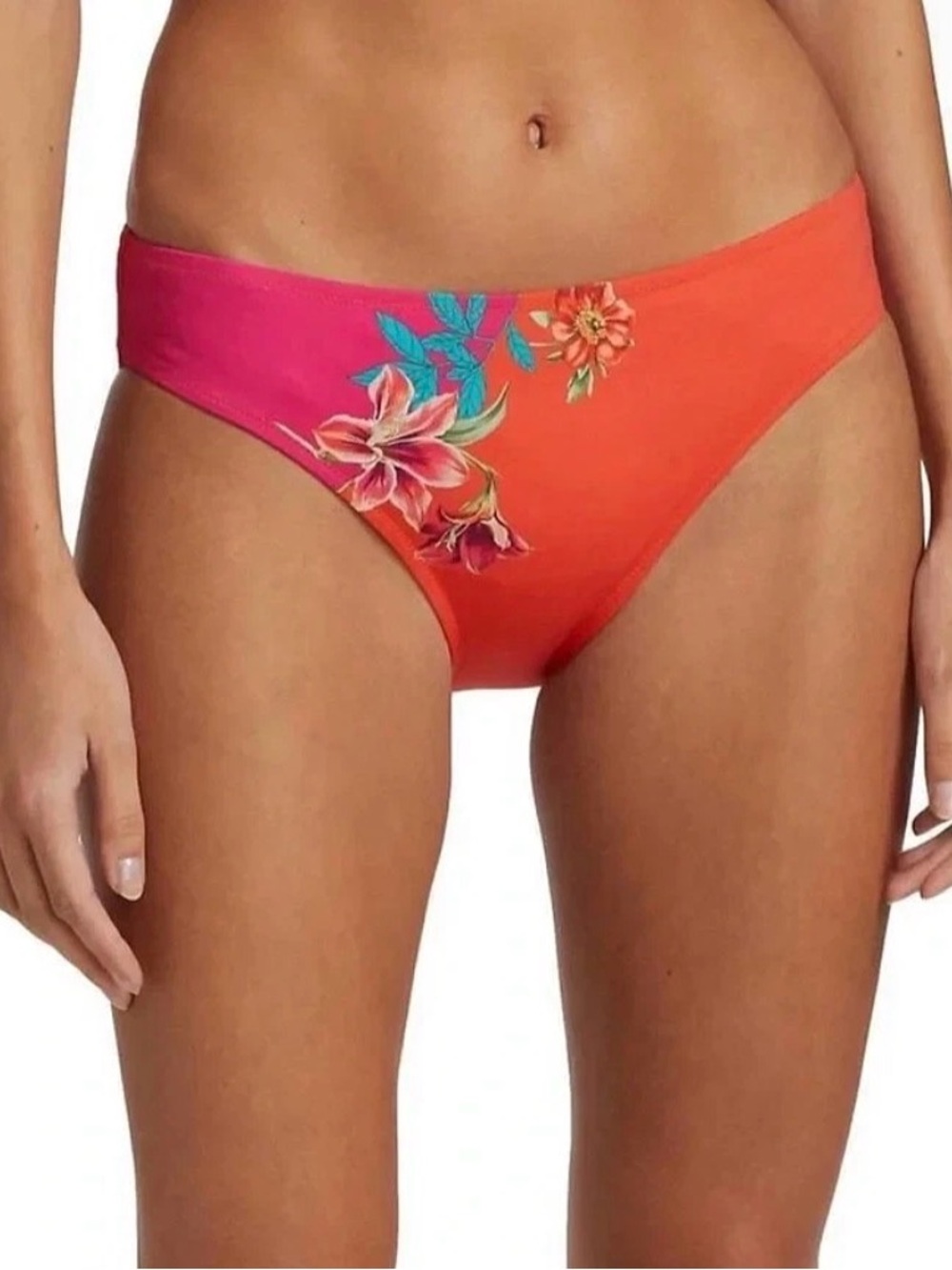 NWT- Johnny Was 'Lucy' Printed Hipster Bikini Swimsuit Bottom, Multi Floral